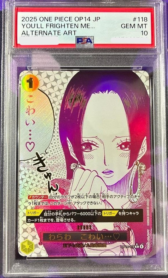 PSA 10 You'll Frighten Me...  Alt Art OP14118 R ONE PIECE Card Japanese 20250