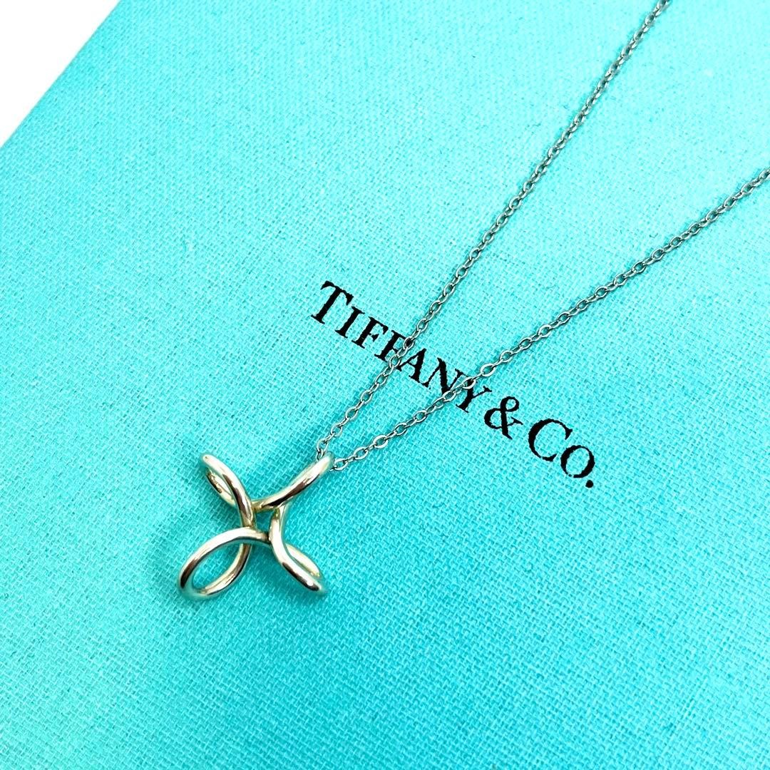 TIFFANY & Co. Infinity Cross Necklace Pendant Silver 925 USED2