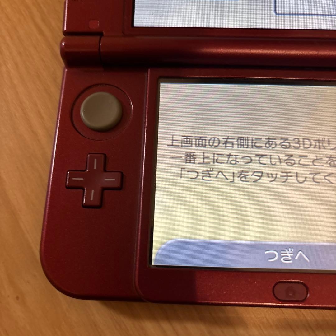 New Nintendo 3DS XL LL Metallic Red Console with box Charger USED5