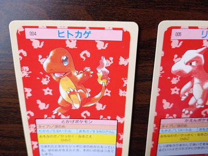 Topsun Pokemon Charmander Charmeleon Charizard 3 Card Set Japan 19972