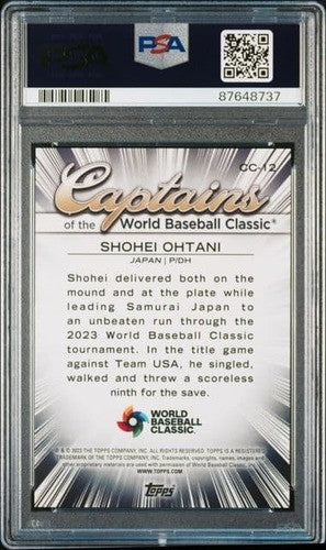 PSA10 Shohei Ohtani 2023 WBC Captain Card Trading Card GEM MT 10 GEM MT1