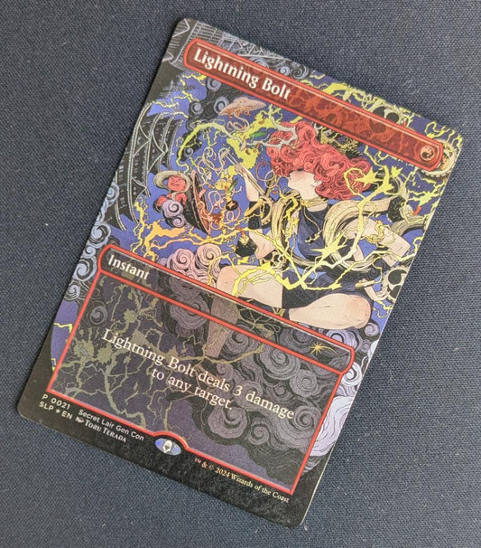 Artist extensions Toru Terada / Lightning Bolt hand-drawn Magic AP MTG1