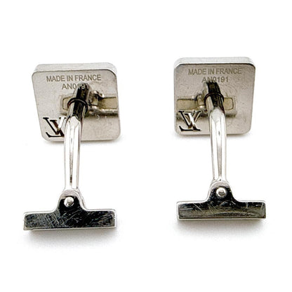 Louis Vuitton M65043 ChampsÉlysées Cufflinks  Silver Excellent Condition USED2