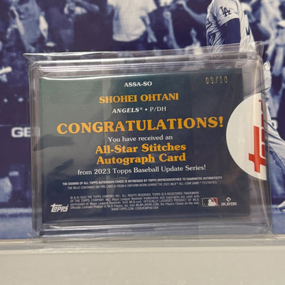 Topps Update All-Star Shohei Ohtani Hand Signed Auto Patch Card Japan 20232