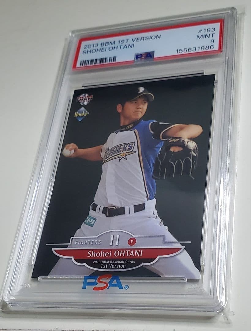 PSA 9 2013 BBM 1st Version Shohei Ohtani Rookie RC Red Wing #183 Silver Foil3