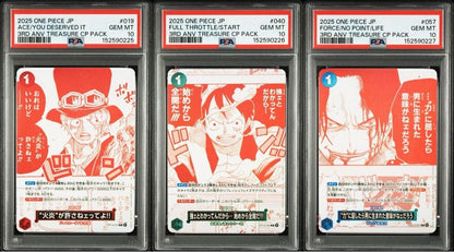 PSA10 3Set Sequential Serial Numbers 3rd Anniversary Treasure Campaign One Piece1