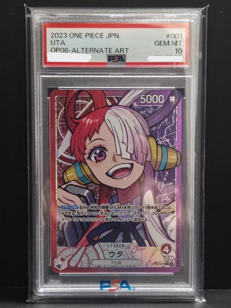 PSA 10 Uta OP06001 L ALT ART One Piece Cards Japanese Wings of The Captain0