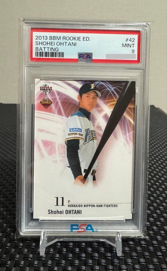 PSA 9 Shohei Ohtani Rookie Edition Card 2013 BBM Batting RC #42 Japanese1