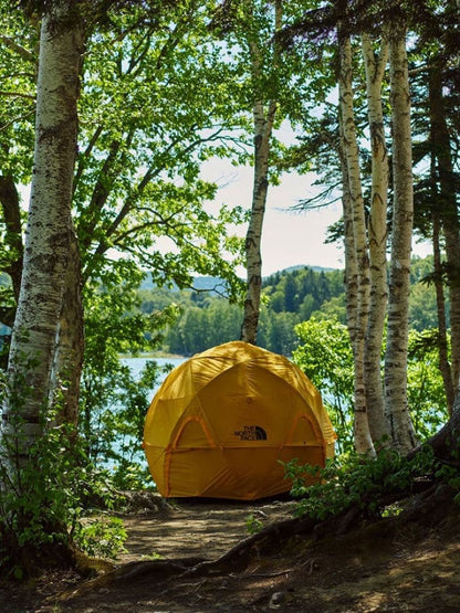 THE NORTH FACE Geodome 4 Tent Outdoor Camp Gear Saffron Yellow Color NV22311 NEW10