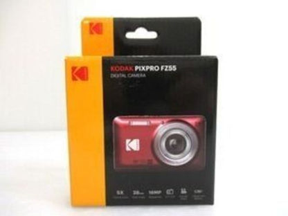 Kodak PIXPRO FZ55 Digital Camera 16MP 5x Zoom Red with Original Box NEW2