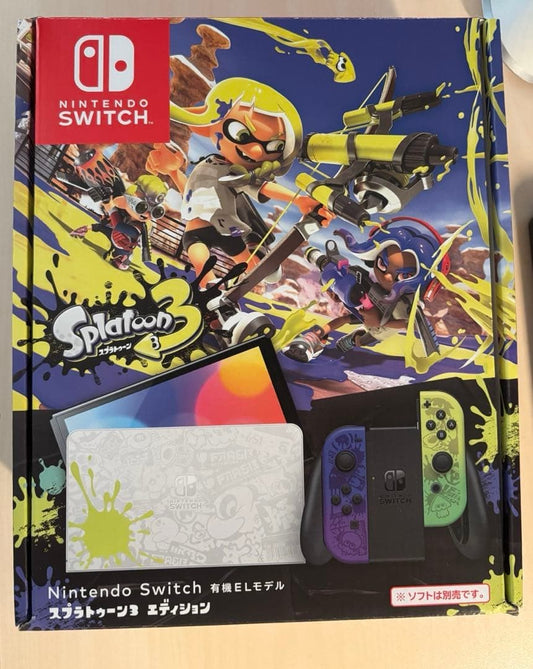 Nintendo Switch OLED Splatoon 3 Special Edition Console USED Tested0