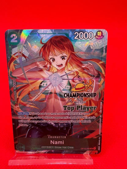 One Piece Card 2025 Nami Championship 25-26 Top Player Promo OP10-033 English3