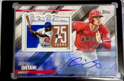 2022 Topps Update Shohei Ohtani Jackie Robinson Day Patch Auto /10 Angels1
