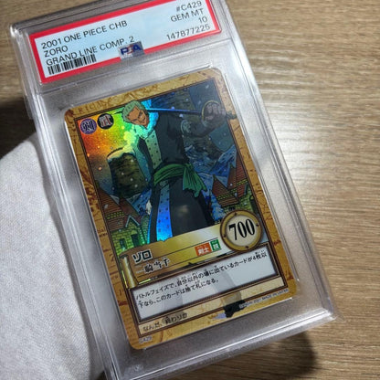 PSA 10 Zoro Ikkitousen Holo C429 2001 One Piece Hyper Battle Carddass JP GEM MT3