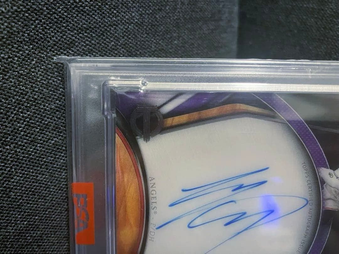 PSA 7 Topps Tribute Autographs Shohei Ohtani SO Purple /50 Rookie RC Auto 20184