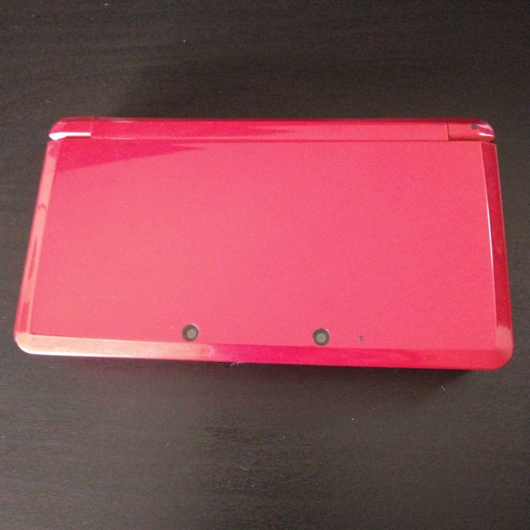 Nintendo 3DS Metallic Red Game Console Stylus Excellent with Charger BOX USED1