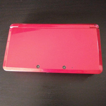 Nintendo 3DS Metallic Red Game Console Stylus Excellent with Charger BOX USED1