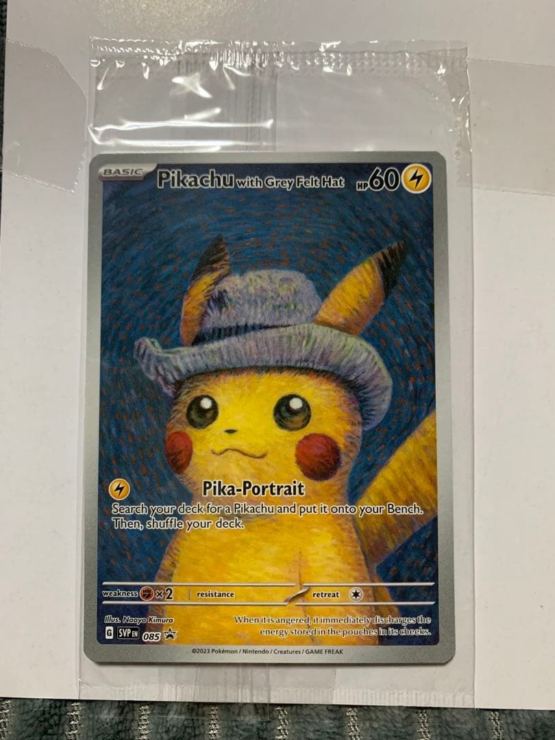 Sealed Van Gogh Pikachu With Grey Felt Hat SVP 2023 Black Star Promo PokemonCard0