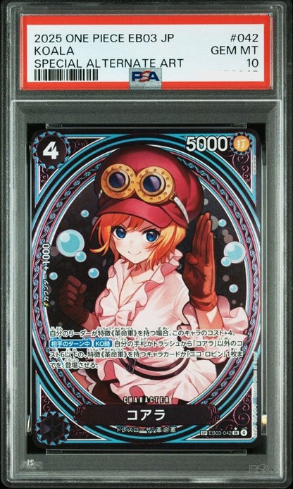 PSA 10 Koala EB03-042 SP SR Parallel ONE PIECE Card Heroines edition 20251
