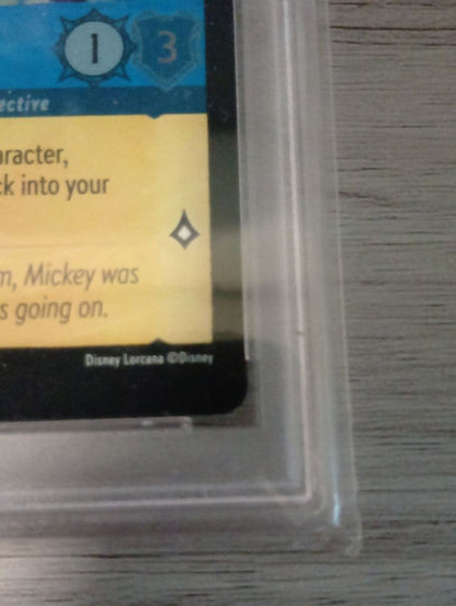 PSA 10 Mickey Mouse Detective League Promo Disney Lorcana Card EN P1 #8 GEM MT5