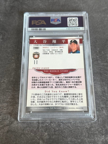 PSA 8 Shohei Ohtani Rookie RC 2013 BBM 1st Version #183 NPB Baseball Card2