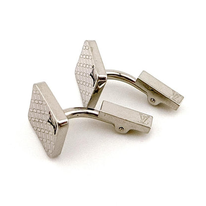 Louis Vuitton M65043 ChampsÉlysées Cufflinks  Silver Excellent Condition USED4