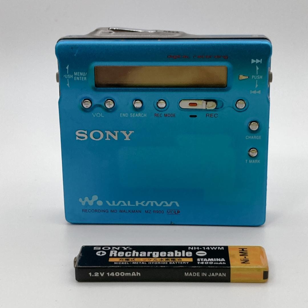 Sony MZR900 MD Walkman Portable MiniDisc Recorder Player Blue USED1
