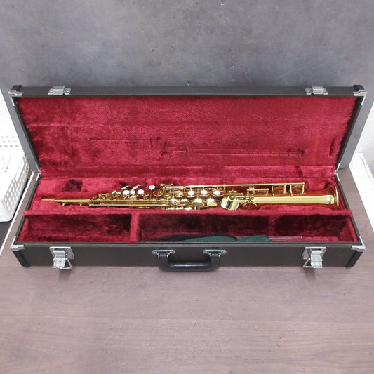 YAMAHA YSS-475 Soprano Saxophone with Hard Case #001748 Excellent USED0