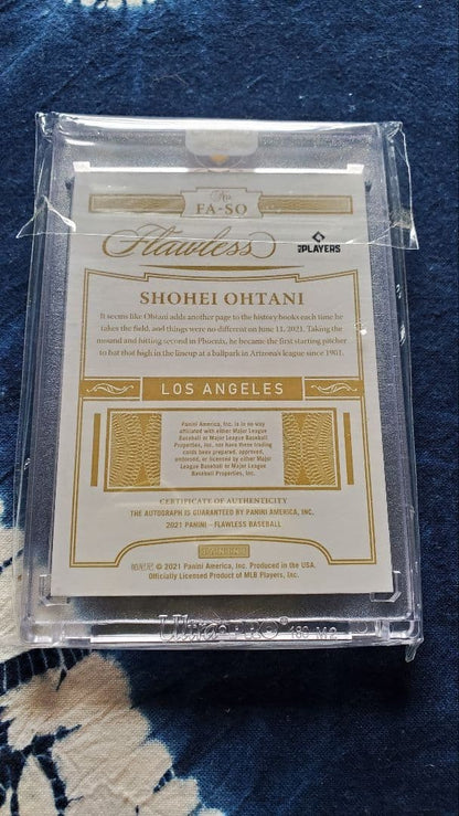 2021 Panini Flawless Shohei Ohtani On-Card Auto Red Parallel /10 Angels Mint2