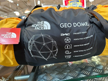 THE NORTH FACE Geodome 4 Tent Outdoor Camp Gear Saffron Yellow Color NV22311 NEW5